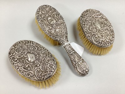 Lot 9 - A Victorian Hallmarked Silver Backed Oval Hair...