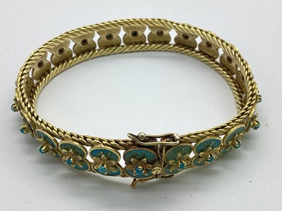 Lot 225 - A Decorative Enamel Bracelet, of uniform...
