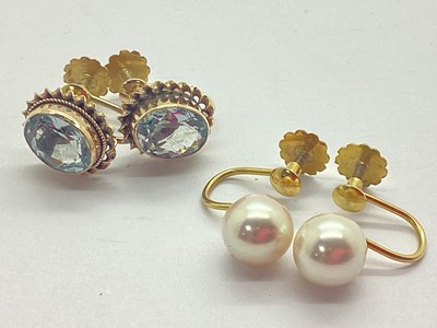 Lot 157 - A Pair of Antique Style Single Stone Earrings,...