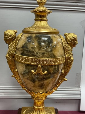 Lot 1251 - A Pair of George III Ormolu Mounted Derbyshire...