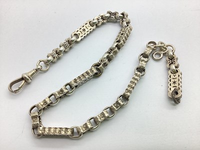 Lot 353 - An Antique Partial Book Link Chain, with...