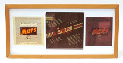 Lot 1256 - Three Framed Mars Bar Wrappers, to include:...