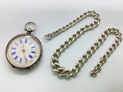 Lot 333 - A Vintage Highly Decorative Ladies Fob Watch,...