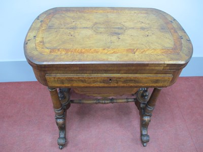 Lot 1562 - A XIX Century Walnut Games/Sewing Table, with...