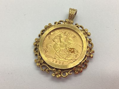 Lot 187 - 1909 Edward VII Gold Half Sovereign, set...