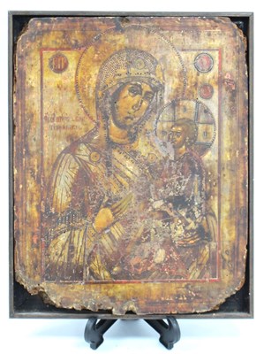 Lot 1250 - A Bulgarian XVIII Century Icon, painted on...