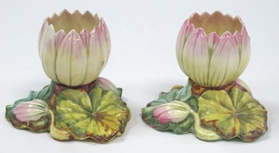 Lot 1102 - A Pair of Royal Worcester Porcelain Posy...