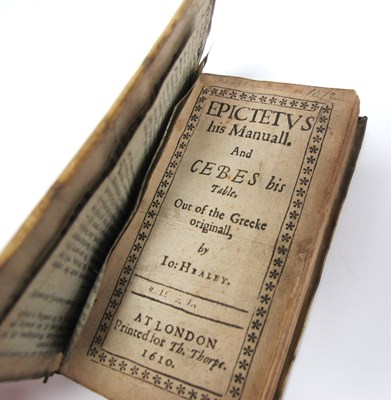 Lot 1326 - Healey - ' Epictevus his Manuall and Cebes his...