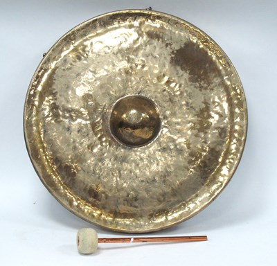Lot 1292 - An Early XX Century Brass Dinner Gong, with...