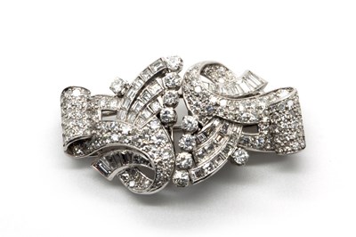 Lot 197 - A Highly Decorative Vintage Diamond Set Doube...
