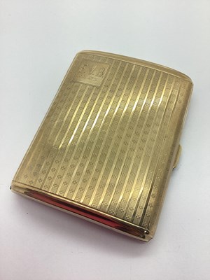 Lot 296 - A 9ct Gold Cigarette Case, of rounded...
