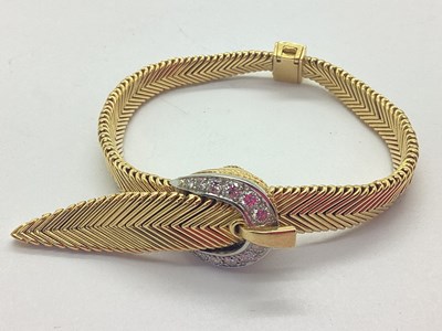 Lot 320 - Gubelin Swiss; A Vintage Diamond Set Backwind...