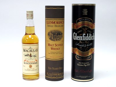 Lot 1437 - Whisky - The Great Macaulay, Glenmorangie 10...