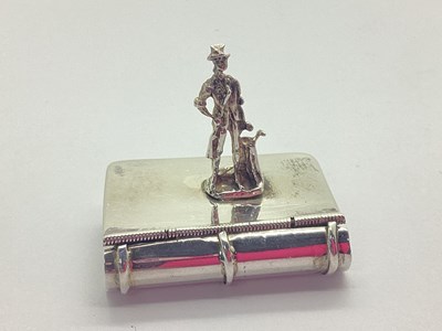 Lot 118 - A Novelty Book Form Pill Box, with applied...