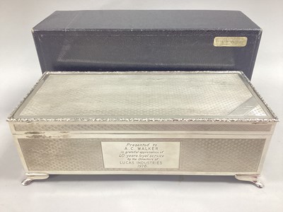 Lot 109 - A Large Hallmarked Silver Cigarette Box,...