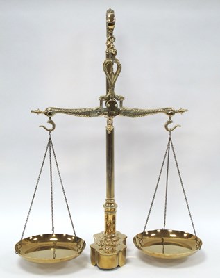 Lot 1286 - A Pair of Decorative Brass 'Maco Braga' Scales,...