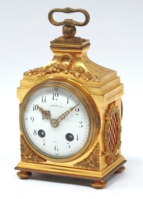 Lot 1460 - A Gilt Metal Striking Pendule D' Officier...