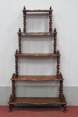 Lot 1510 - A XIX Century Walnut What-Not, with five...