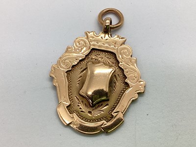 Lot 292 - A 9ct Gold Medallion Fob, in the form of a...