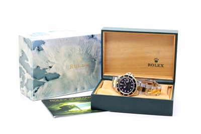 Lot 260 - Rolex; A 1980's Submariner Bi-Metal Black Dial...