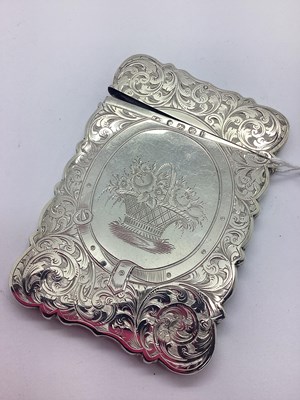 Lot 149 - A Decorative Victorian Hallmarked Silver Card...