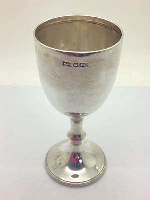 Lot 19 - A Hallmarked Silver Goblet, Walker & Hall,...