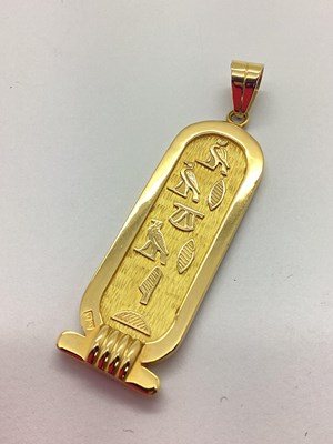 Lot 192 - A Modern Egyptian Cartouche Pendant,...
