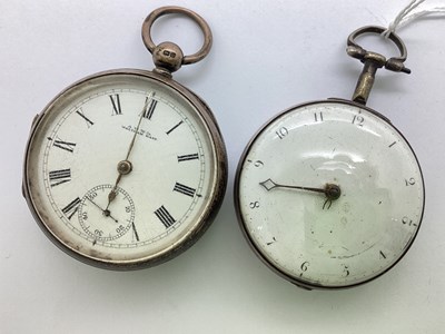 Lot 349 - An Irish Hallmarked Silver Cased Pair Case...