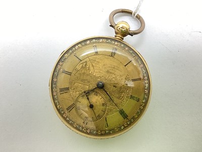 Lot 340 - A Highly Decorative 18ct Chester Gold Cased...