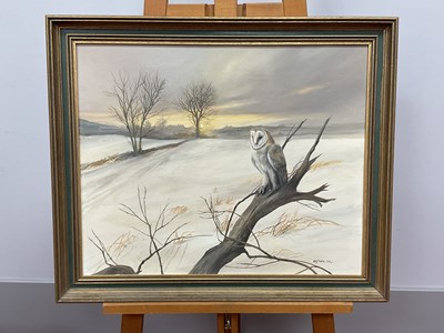 Lot 1210 - ARR* ALAN G DOBBS (XX Century), Owl on a Tree...