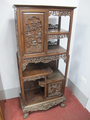 Lot 1517 - A XX Century Chinese Hardwood Cabinet, the...