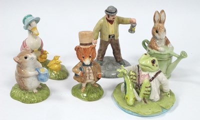 Lot 1103 - Six Beswick Pottery Beatrix Potter Figures, to...