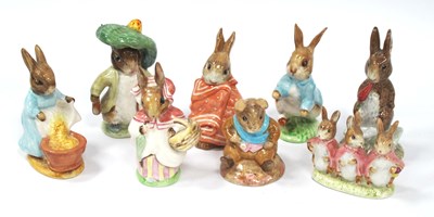 Lot 1098 - Eight Beswick Pottery Beatrix Potter Figures,...