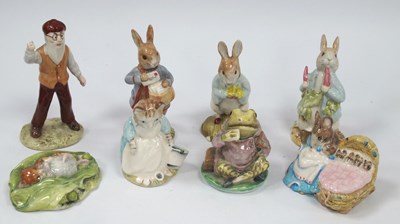 Lot 1101 - Eight Royal Albert Beatrix Pottery Figures, to...