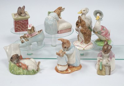 Lot 1111 - Nine Royal Albert Beatrix Pottery Figures, to...