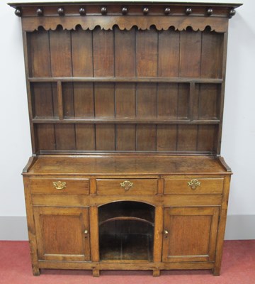 Lot 1523 - An XVIII Century and Later Oak Dresser, the...