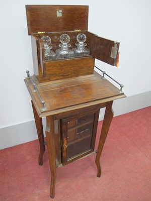 Lot 1509 - A XX Century Drinks/Smokers Cabinet, the upper...