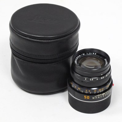 Lot 1296 - A Leitz Summicron - M 1:2/50 Lens, serial...