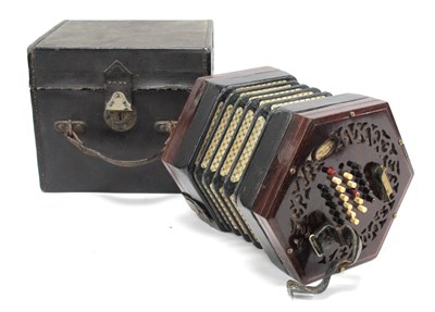 Lot 1387 - A Lachenal Early XX Century Concertina, forty...