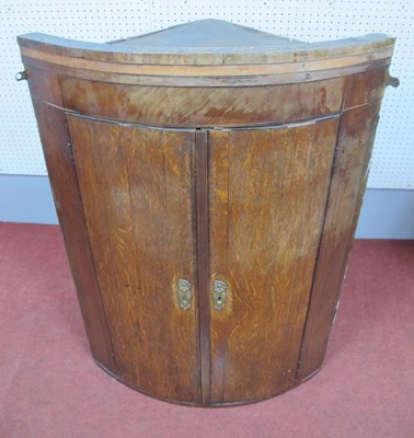 Lot 1513 - A XIX Century Oak and Mahogany Bow Fronted...