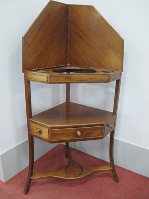 Lot 1552 - An Early XIX Century Mahogany Corner Washstand,...