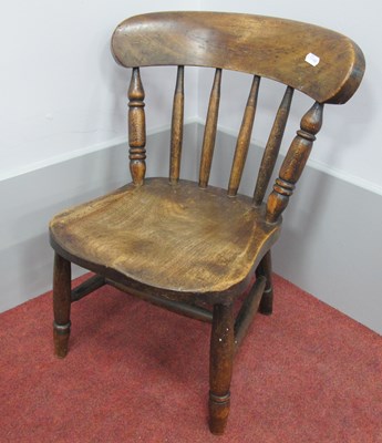 Lot 1520 - A XIX Century Ash and Elm Child's Chair, with...