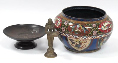 Lot 1135 - A Japanese Cloisonné Enamel Bowl, decorated...