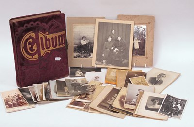 Lot 1268 - A Victorian Photograph Album and Photographs,...