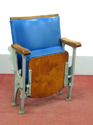 Lot 1507 - A Theatre Seat, wooden and metal framed No....