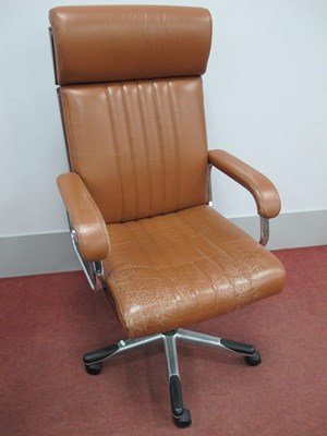 Lot 1539 - A Mid XX Century Style Office Armchair, in...