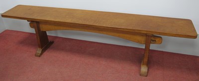Lot 1551 - A Colin Almack 'Beaverman' Oak Bench, the...