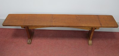 Lot 1549 - A Colin Almack 'Beaverman' Oak Bench, the...