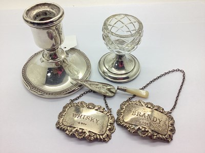 Lot 12 - A Hallmarked Silver Dwarf Candlestick, HM,...