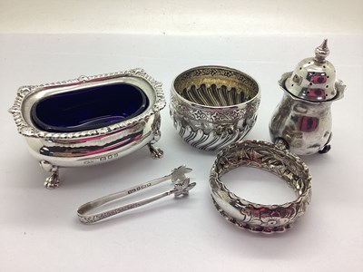Lot 30 - A Hallmarked Silver Salt, R&S, London 1919, of...